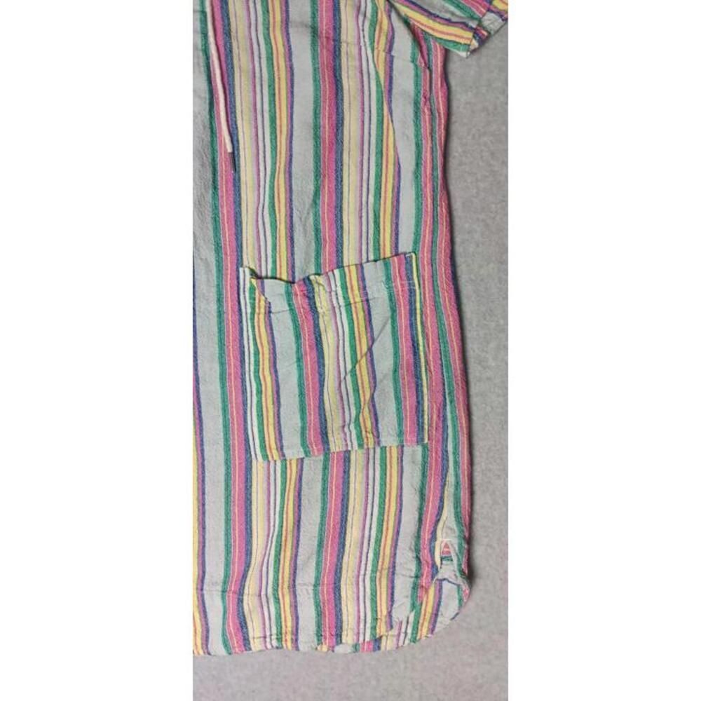 Free Assembly Dress Womens Size XL Multicolor Stripes Linen Blend Coastal - Picture 5 of 11